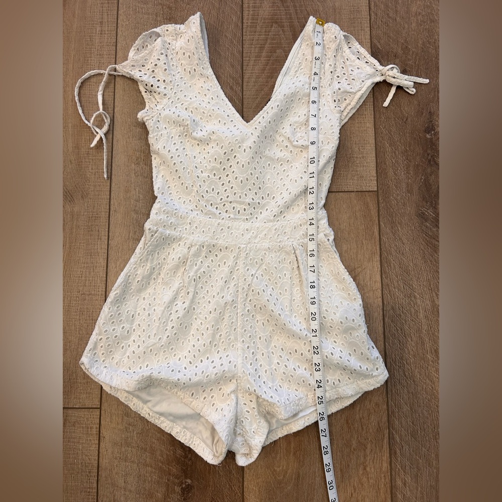 Express White Eyelet One Piece - Picture 4 of 5